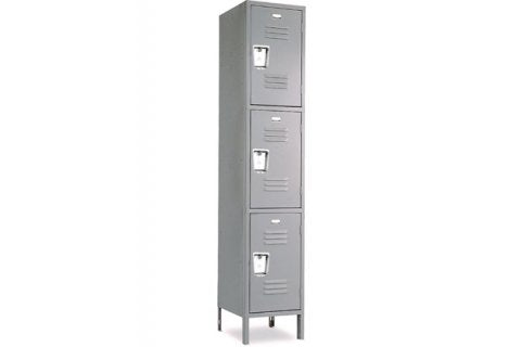 Triple Tier Standard Steel Locker 1-Wide 12" W x 15" D x 24" H