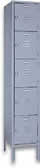 Five Tier Standard Steel Locker 1-Wide 12" W x 15" D x 12" H