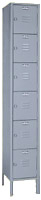 Six Tier Standard Steel Locker 1-Wide 12" W x 15" D x 12" H